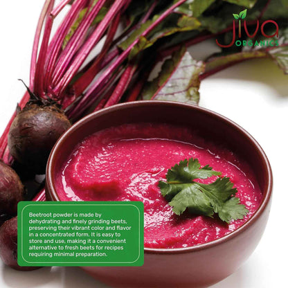 Jiva Organics Beet Root Powder 1.25 LB – Pure Organic Superfood for Daily Smoothies and Morning Wellness Rituals