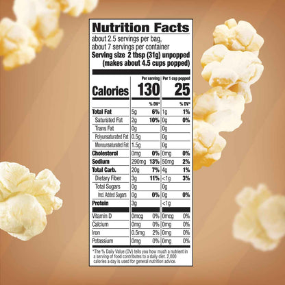 Orville Redenbacher's Naturals Microwave Popcorn – Simple Pantry Staple with Two Clean Flavors, 6 Single-Serve Bags