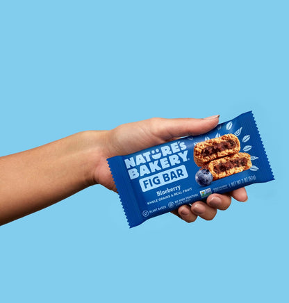 Nature's Bakery Blueberry Fig Bars - Portable Hiking Snack for Trail Energy, Twin Pack Wrapped