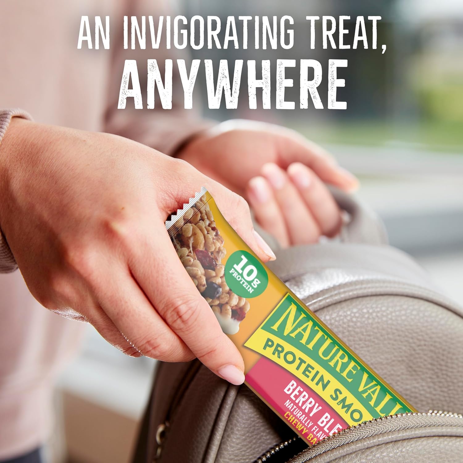 Nature Valley Berry Protein Chewy Bars – Hiking Trail Snack for Backpack