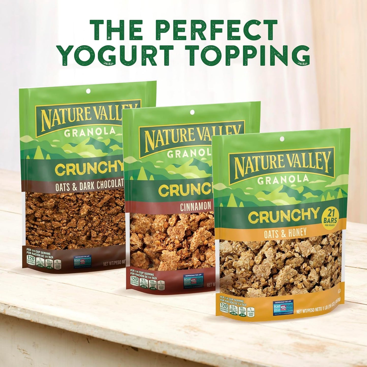 Nature Valley Crunchy Granola, Oats and Honey – Desk-Side Snack for Focused Workdays, Family Size 24 oz Pouch