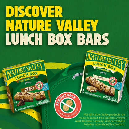 Nature Valley Peanut-Free S'mores Granola Bars – Portable Hiking and Road Trip Snack, 5 Count Travel Box