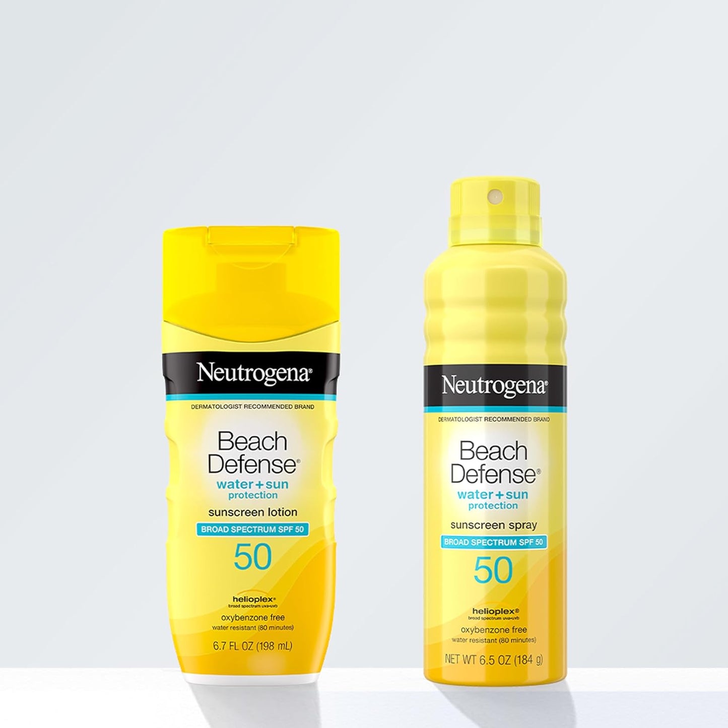 Neutrogena Beach Defense Spray SPF 50 – Portable Sun Protection for Camping, Patio & Outdoor Adventures