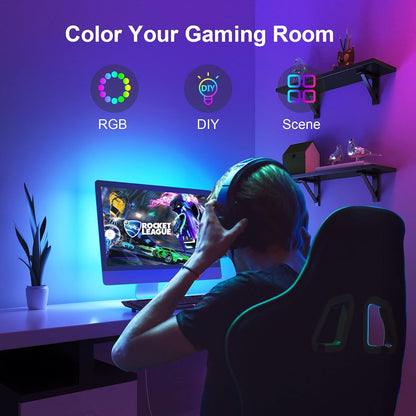 Nexillumi LED TV Backlight – Calming Bedroom Wind-Down Lighting for Evening Self-Care Routine