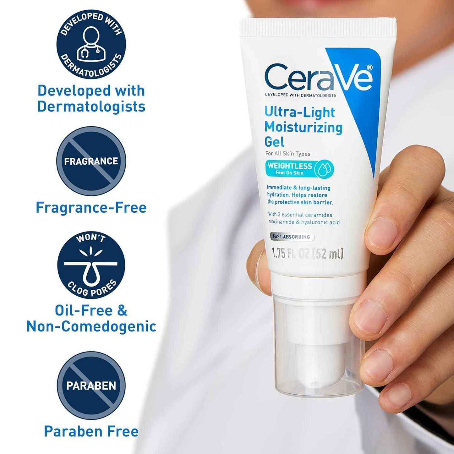 CeraVe Ultra-Light Moisturizing Gel – Uncluttered Daily Hydration, No Fuss Formula