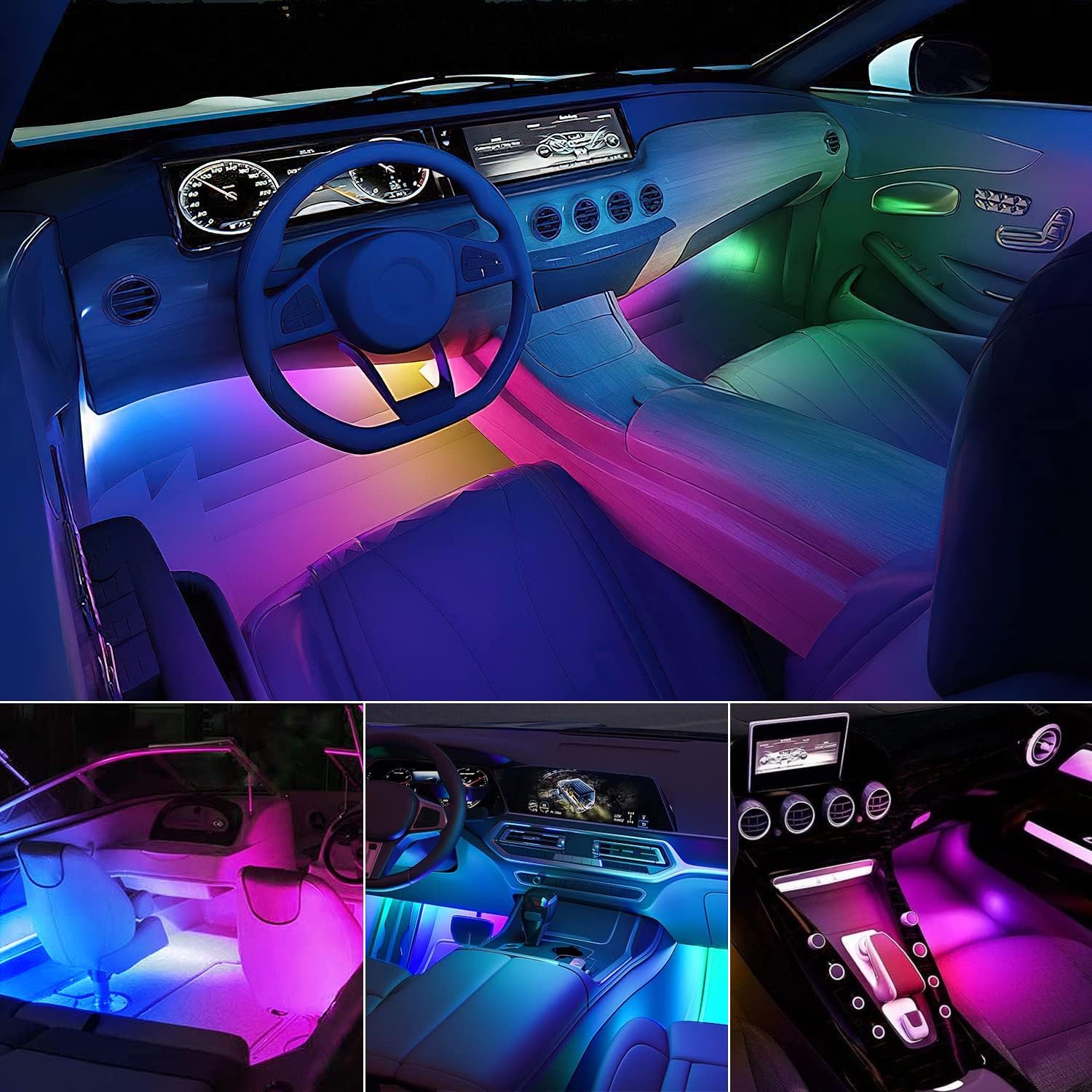 Nilight Premium RGB-IC Interior Accent Kit – High End Cabin Lighting for Show Cars and Custom Builds