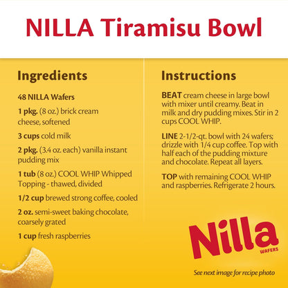 NILLA Wafers Cookies, Vanilla Wafers Mindful Snack for Tea Time, Crispy Vanilla Wafers for a Calming Break