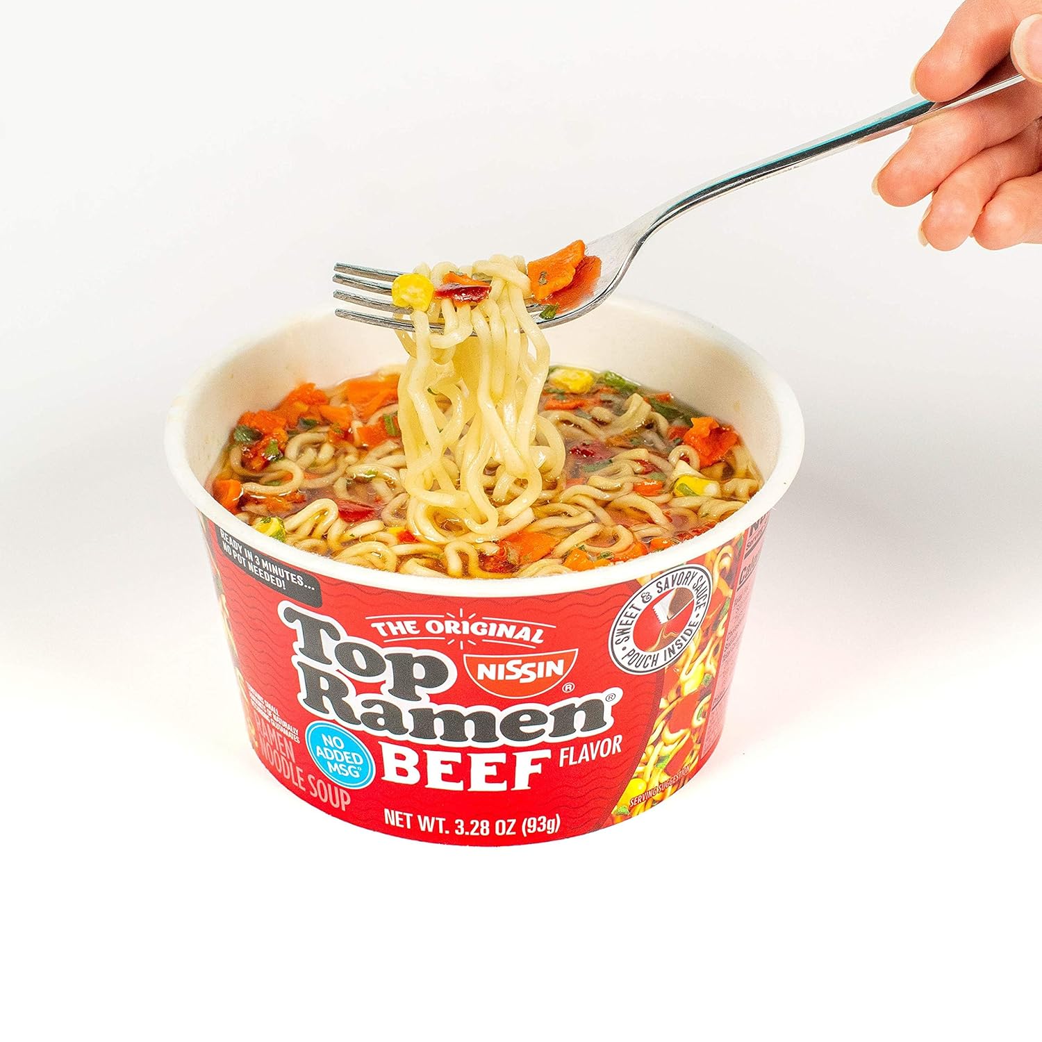 Nissin Top Ramen Bowl – Clean-Label Pantry Staple with No Added MSG, Chicken Flavor 6-Pack