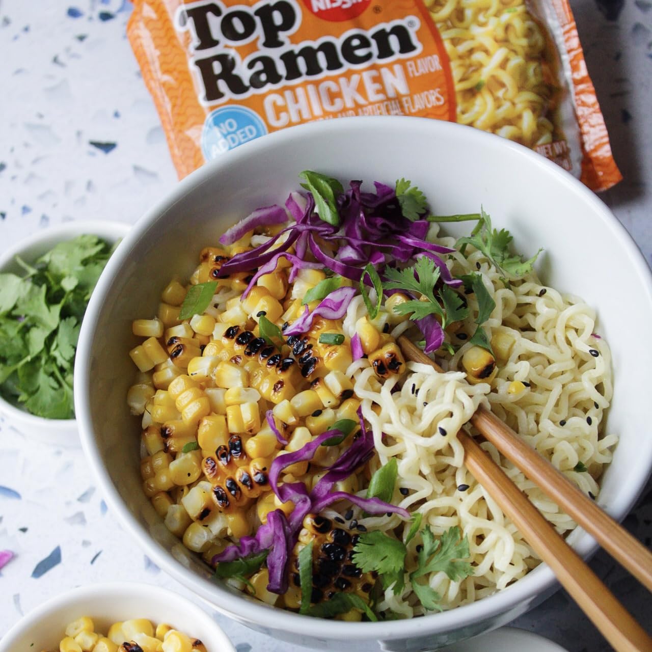 Nissin Top Ramen Bowl – Shelf-Stable Road Trip Lunch for Hotel Room Microwaves, Chicken 6-Pack