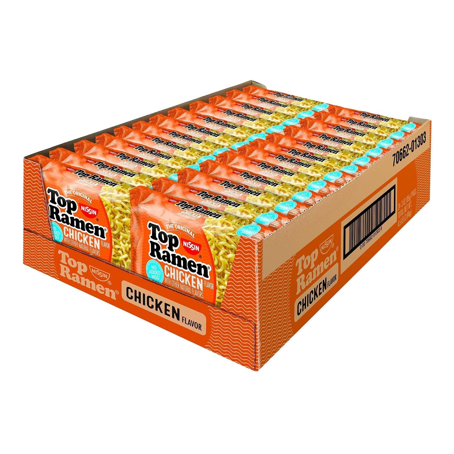 Nissin Top Ramen Bowl – Shelf-Stable Road Trip Lunch for Hotel Room Microwaves, Chicken 6-Pack