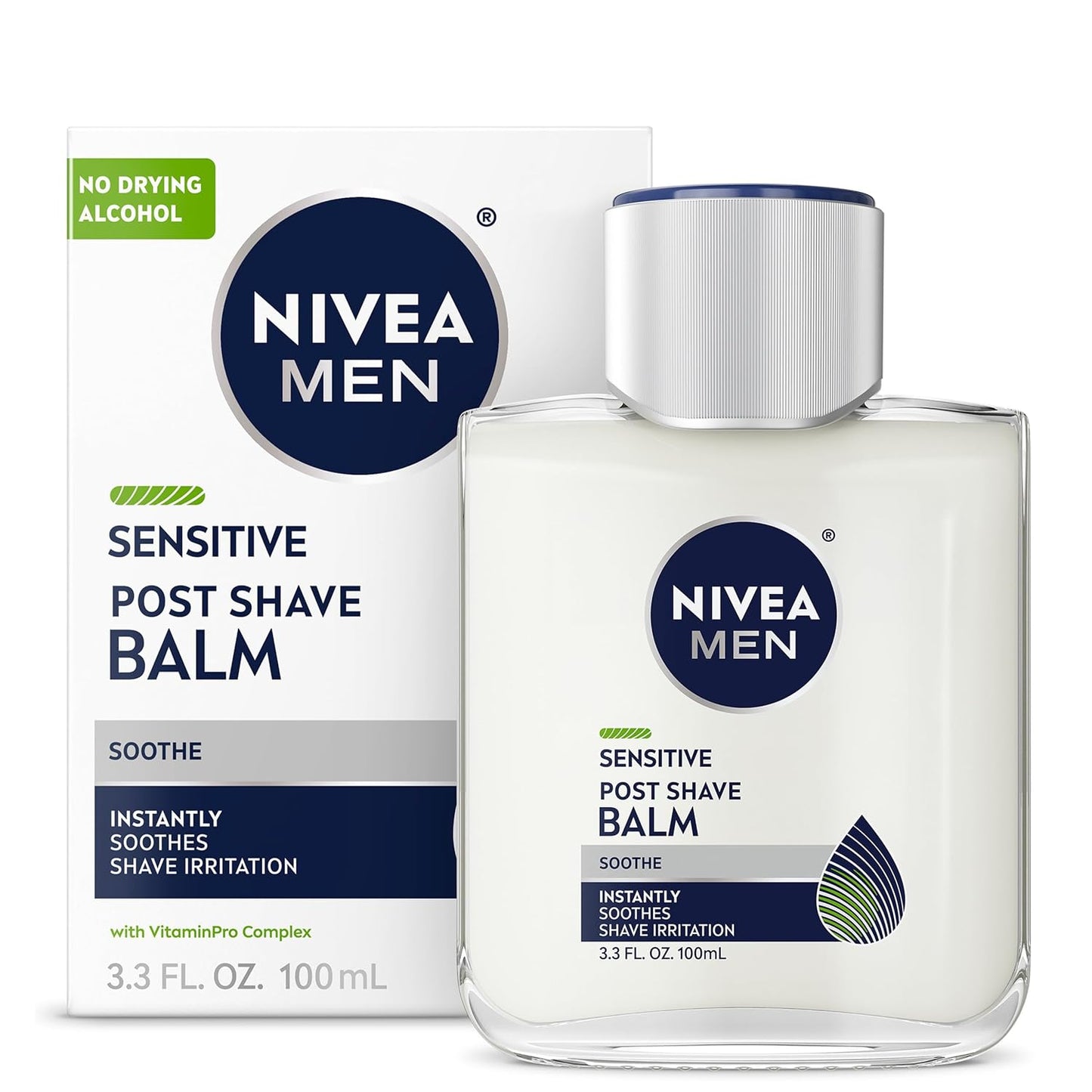 NIVEA MEN Real Madrid Post Shave Balm – Licensed Soccer Fan Gift for Men, Alcohol Free Daily Aftershave 3.3 Fl Oz