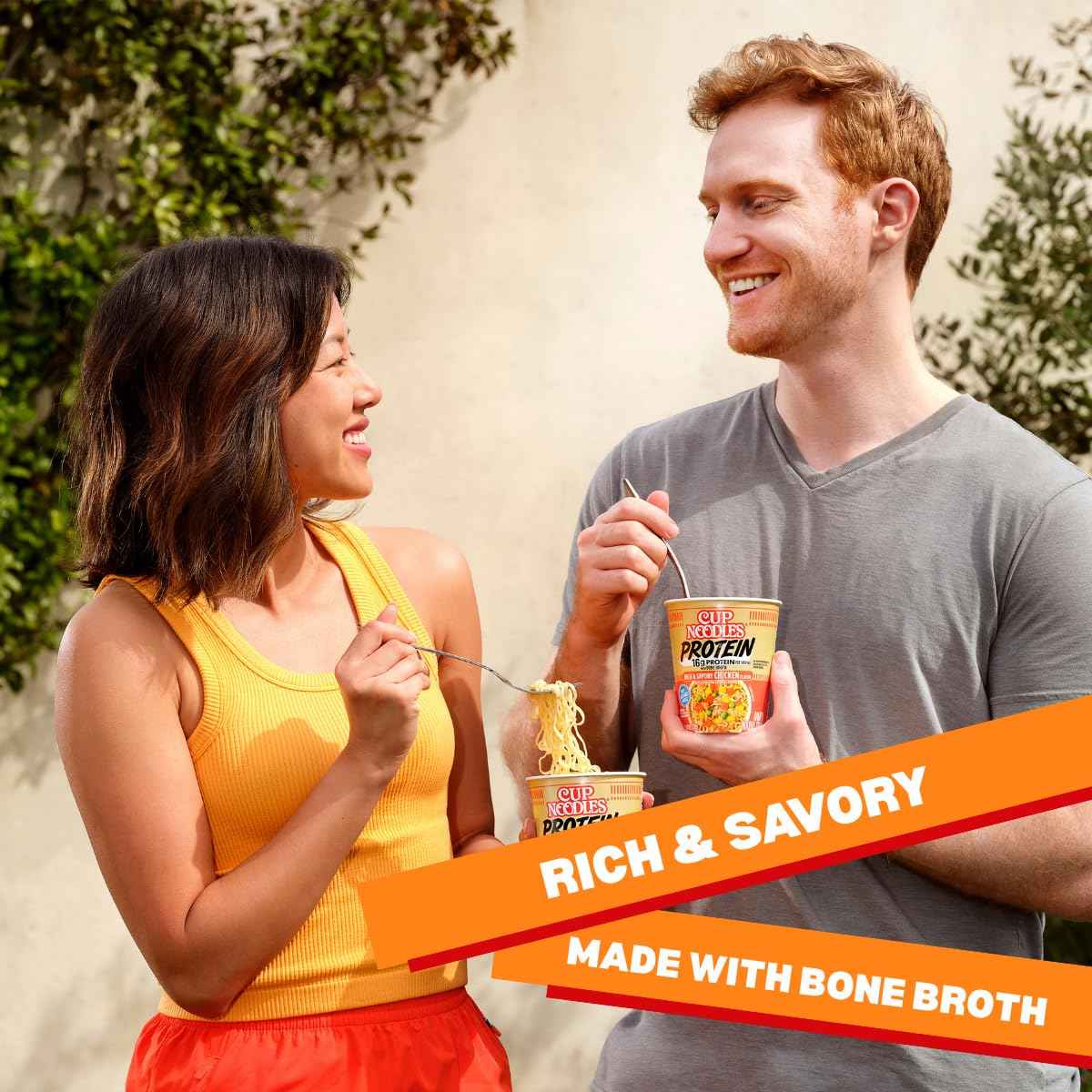 Nissin Cup Noodles Protein Ramen – Portable Hot Meal for Camping and Road Trip Stops