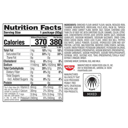Nissin Top Ramen Bowl – Clean-Label Pantry Staple with No Added MSG, Chicken Flavor 6-Pack