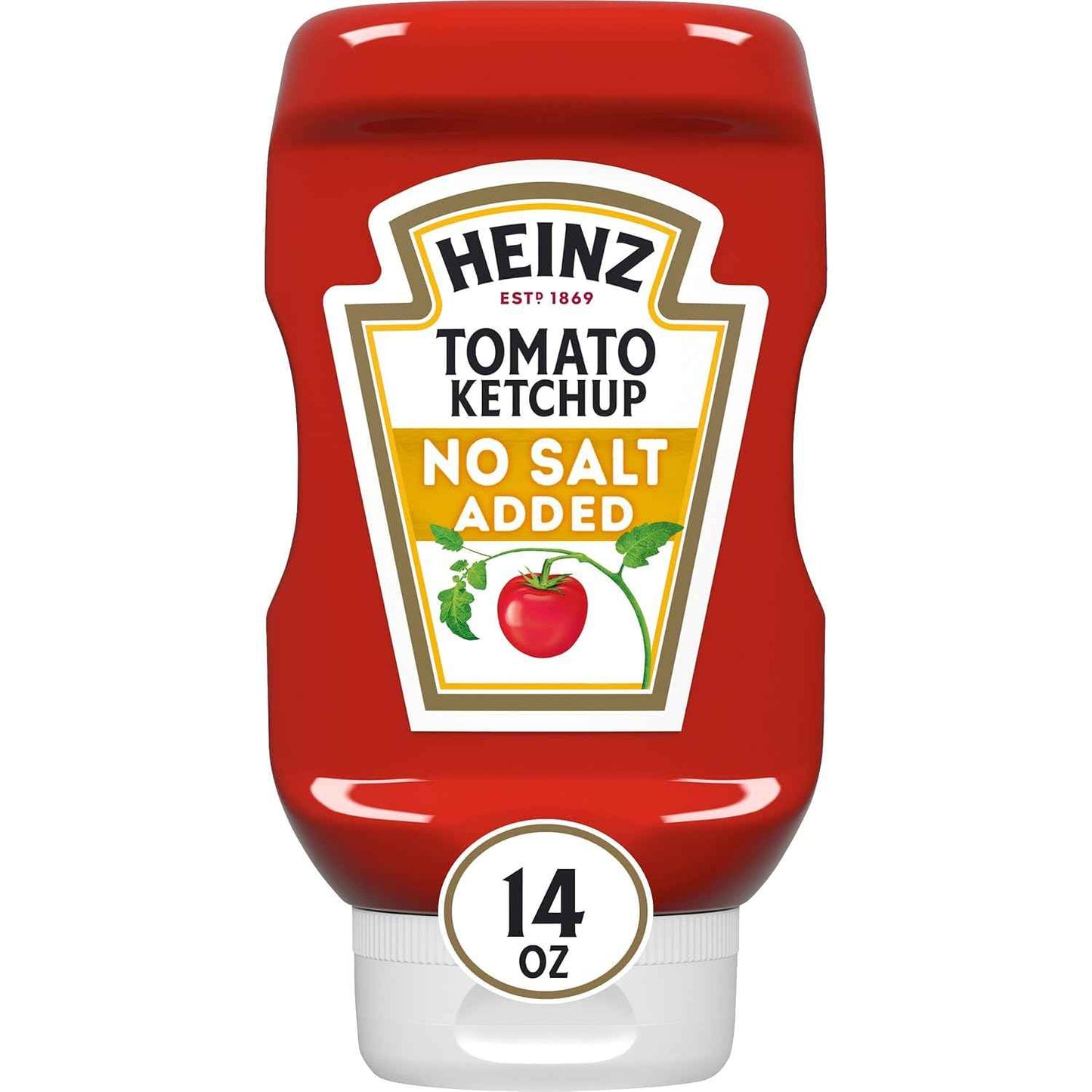Heinz No Salt Added Ketchup – Family-Friendly Lunchbox Topping for Kid-Approved Meals, 14 oz