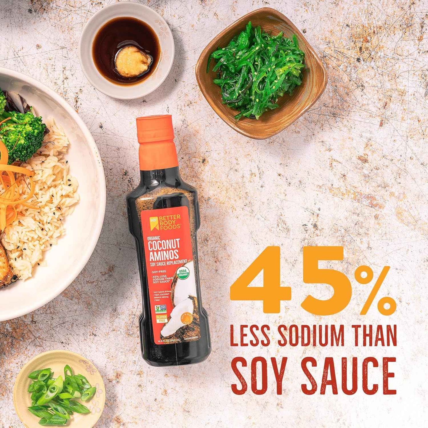 BetterBody Foods Organic Coconut Aminos – No-Frills Soy-Free Seasoning for Intentional Minimalist Pantries, Marinade