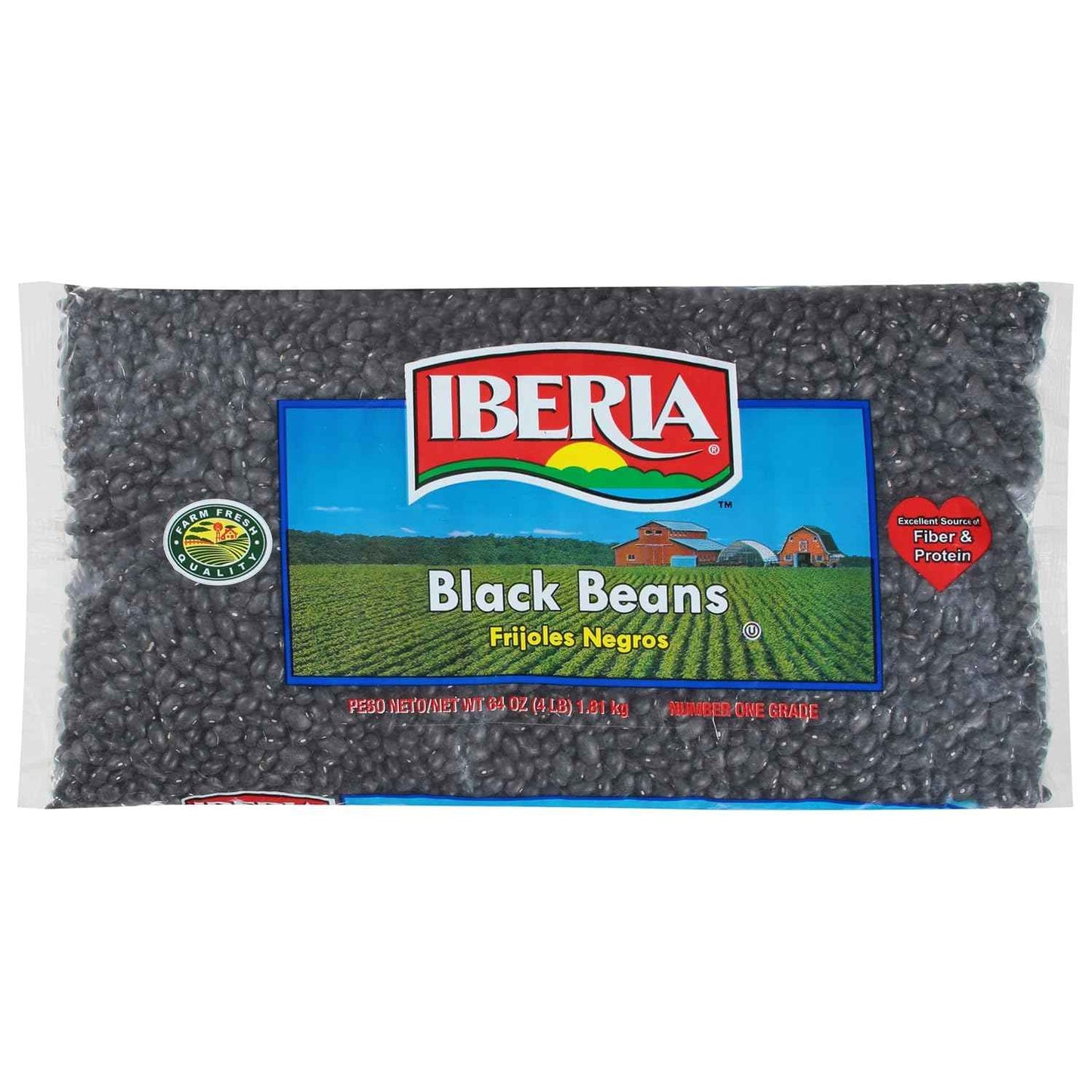 Iberia Black Beans, 4lb – Single-Ingredient Pantry Staple for Clutter-Free Bulk Storage