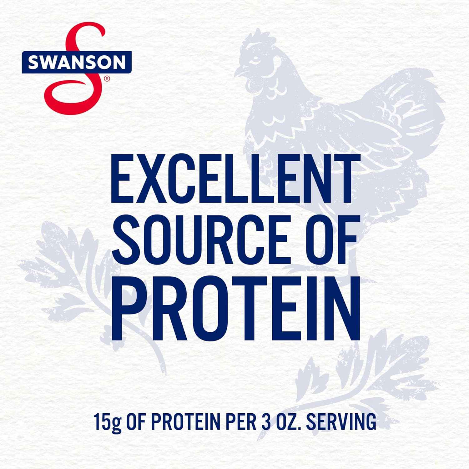 Swanson White Chunk Chicken Breast No Antibiotics No MSG 12.5 oz Pack of 2 – Lean 15g Protein for Wellness Pantry Staples