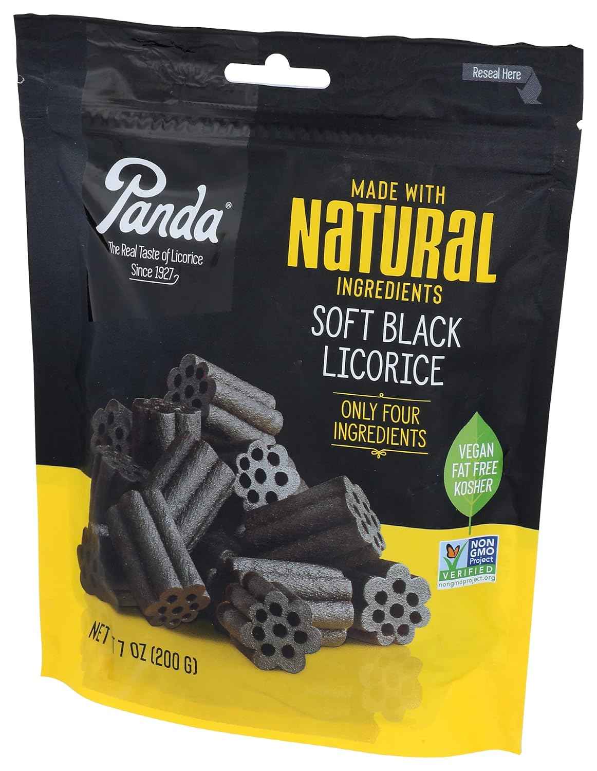 Panda Licorice Chew – Resealable Soft Candy for Camping Trips and Picnics, 7 oz