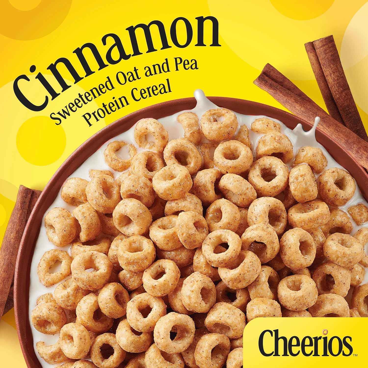 Cheerios Protein Cereal, Cinnamon – Easy Office Pantry Cereal for Busy Professionals, 2-Pack