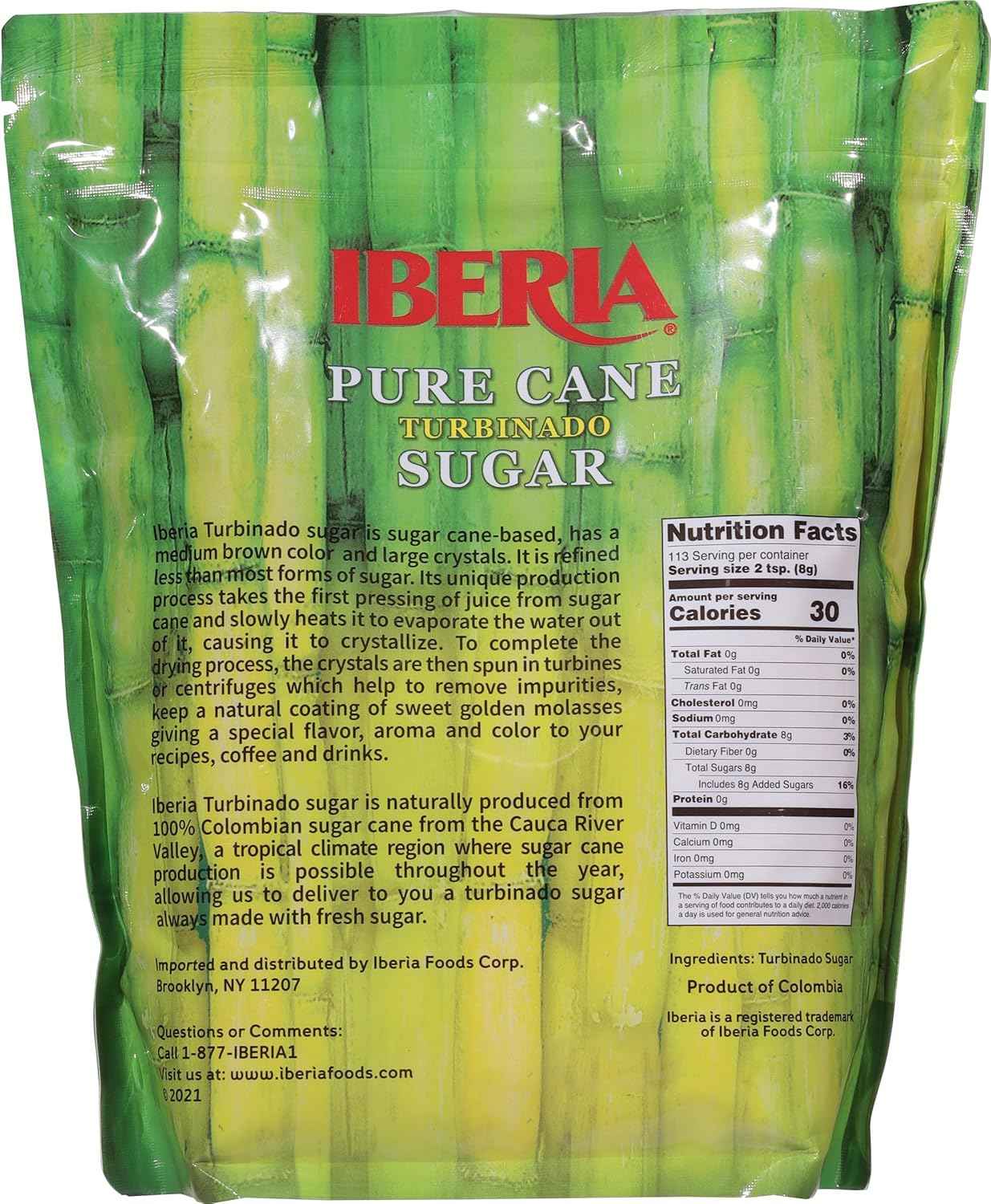 Iberia Pure Cane Raw Turbinado Sugar – Family-Size Sweetener for Everyday Home Baking
