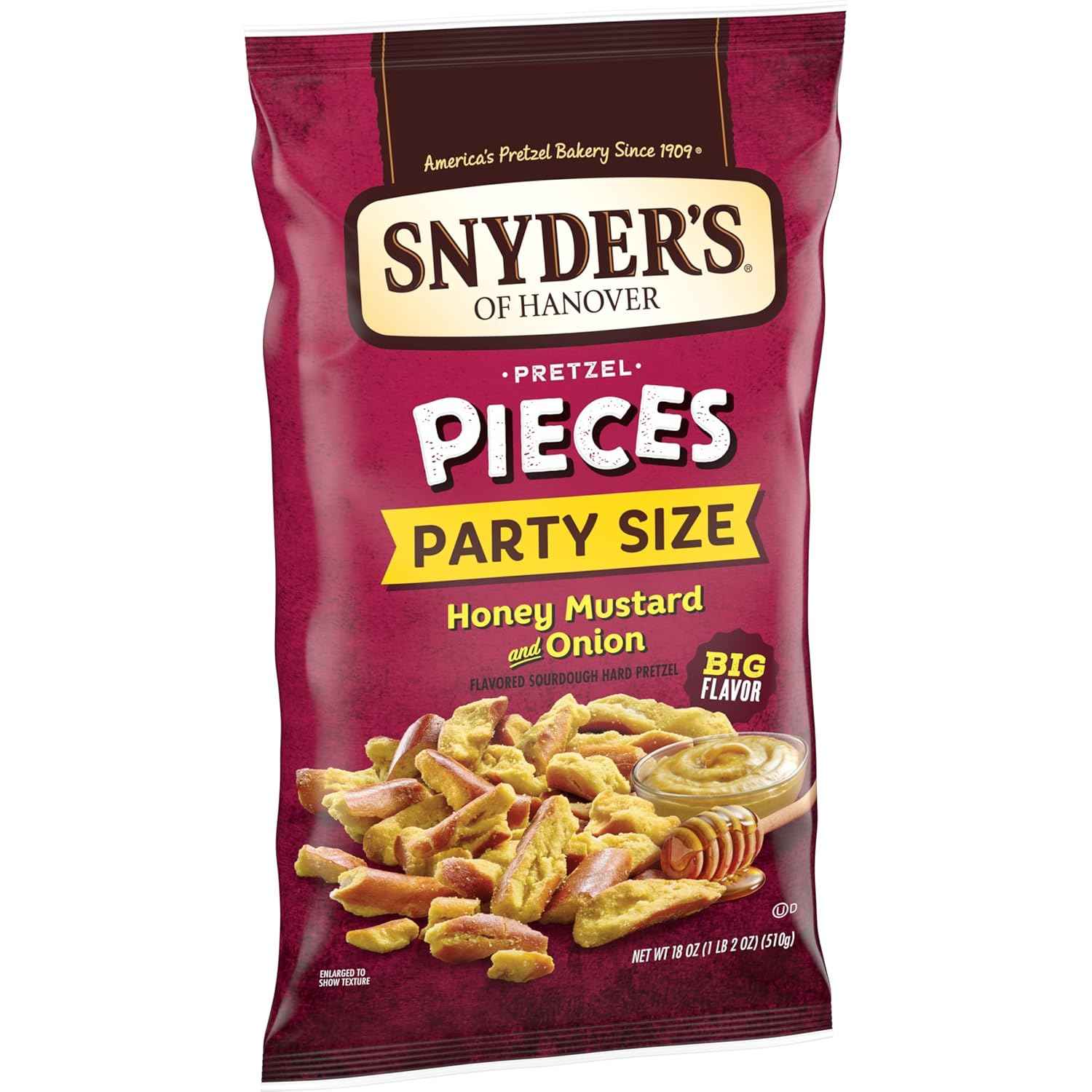 Snyder's of Hanover Pretzel Pieces, Cheddar Cheese 18 Oz – Grab-and-Go Crunchy Snack for Picnics, Tailgates, and Patio Parties