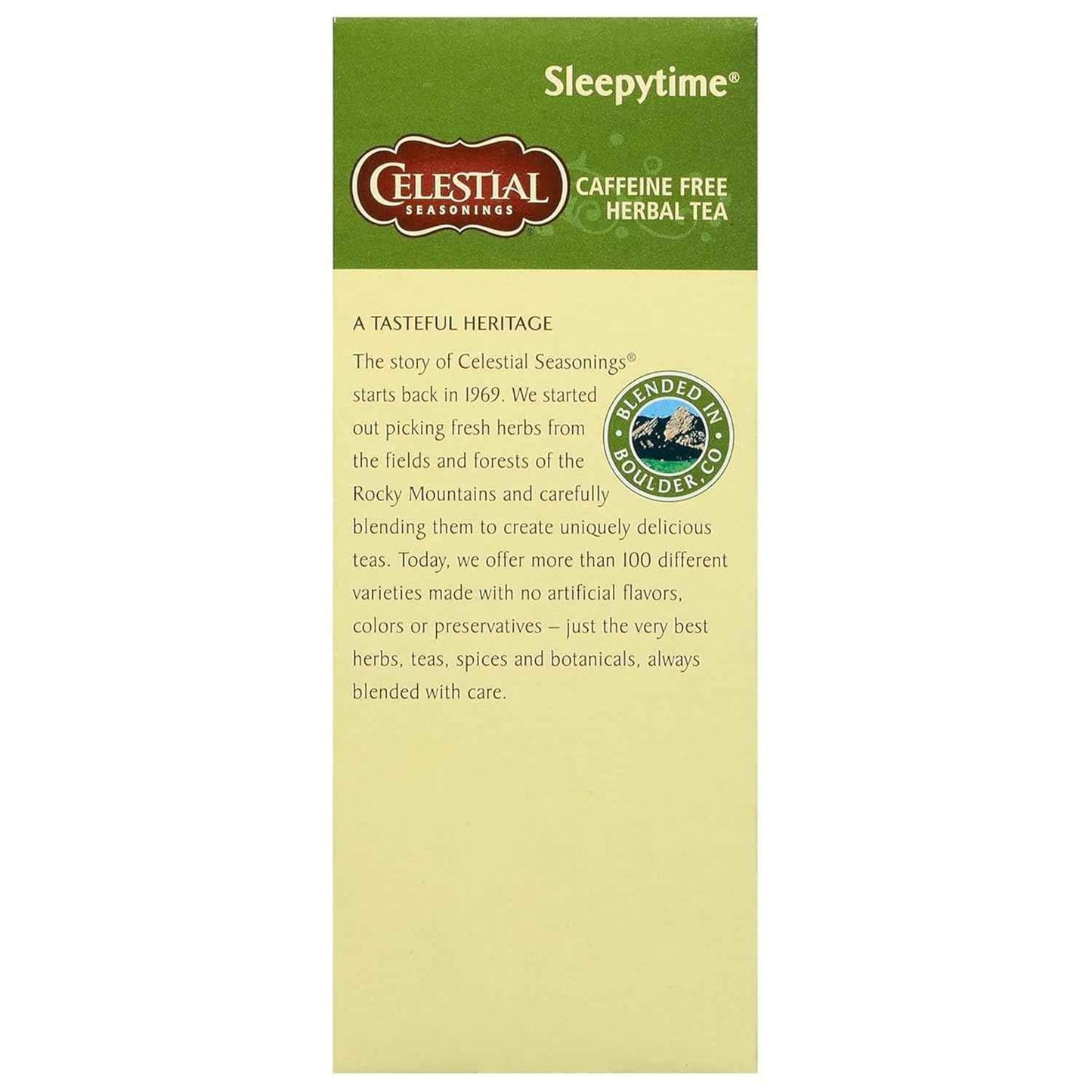 Celestial Seasonings Caffeine Free Chamomile Herbal Tea Clean Label Herbal Tea for the Modern Kitchen