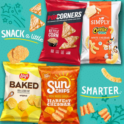 SunChips Harvest Cheddar Multigrain Chips, 7 oz Portable Snack Bag for Camping, Hiking and Picnic Outings