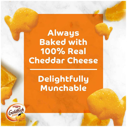 Goldfish Cheddar Cheese Crackers – Kids School Lunchbox Snack, 1 oz Single-Serve Packs, 9 Count Tray