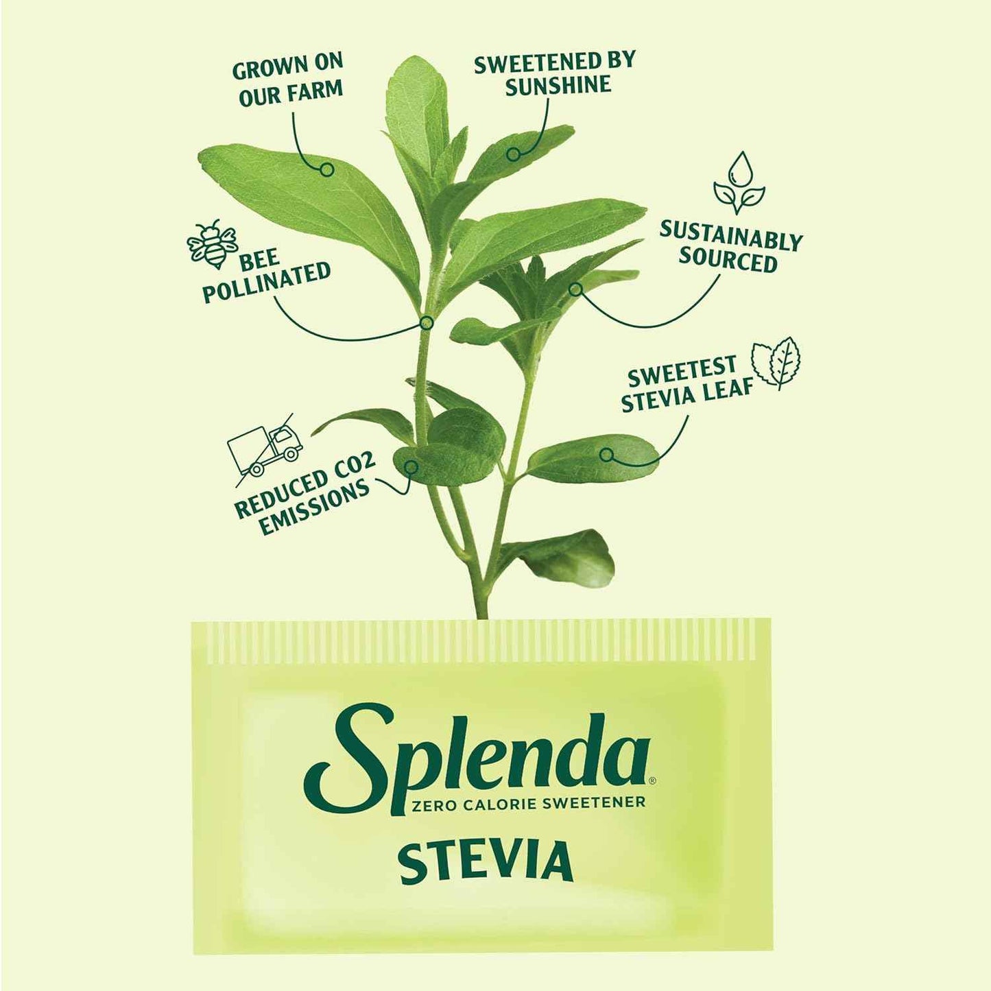 Splenda Stevia Zero Calorie Sweetener Packets – Travel-Friendly Single-Serve Sugar Substitute for Picnics and Road Trips