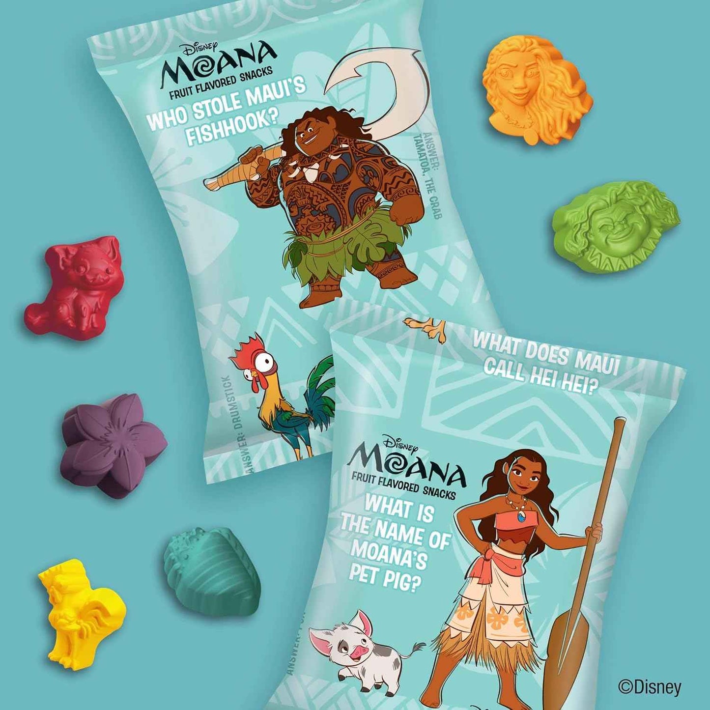 Disney Moana Fruit Flavored Snacks – Gluten Free Better for You Kids Snack, 10 Ct