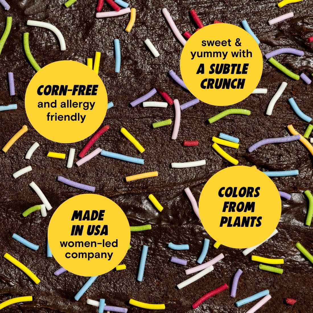Supernatural Rainbow Softies Natural Sprinkles – No Artificial Dye Confetti Topping for School Bake Sales and Classroom Parties