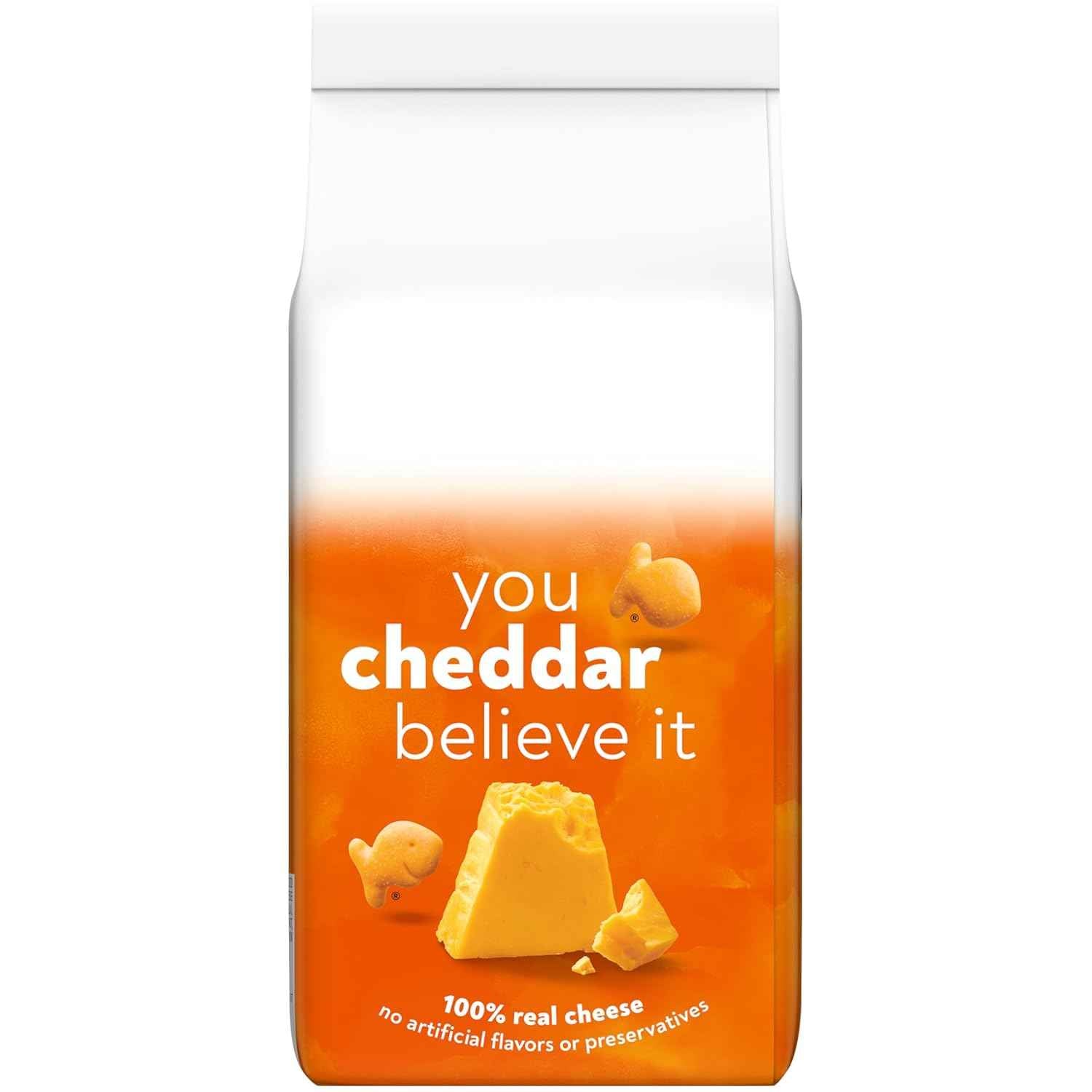 Goldfish Cheddar Crackers, 6.6 oz Bag – Baked Cheese Snack for Clean-Label Lunches and Snack Boards