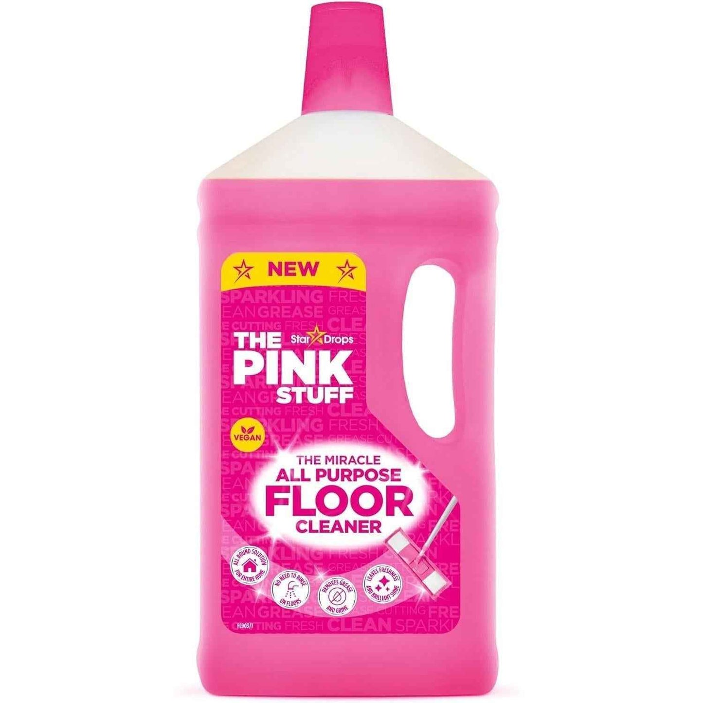 The Pink Stuff Miracle All Purpose Floor Cleaner – Laminate and Vinyl Floor Cleaning Solution for High Traffic Hallways and Entryways, Streak Free