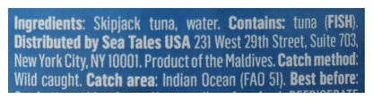 Sea Tales Skipjack Tuna in Water NSA – Shelf-Stable Protein for Camping and RV Galley