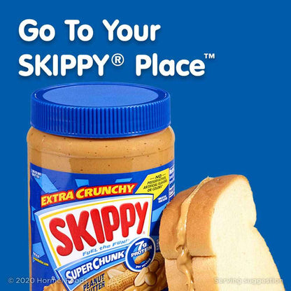 SKIPPY Extra Crunchy Peanut Spread – High-Protein Office Snack for Fat-Watchers and Clean-Label Shoppers