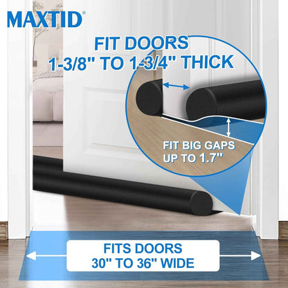 MAXTID Under Door Draft Stopper – Sleek Bedroom Door Decor That Blocks Cold Air and Noise for a Cozy Home Atmosphere