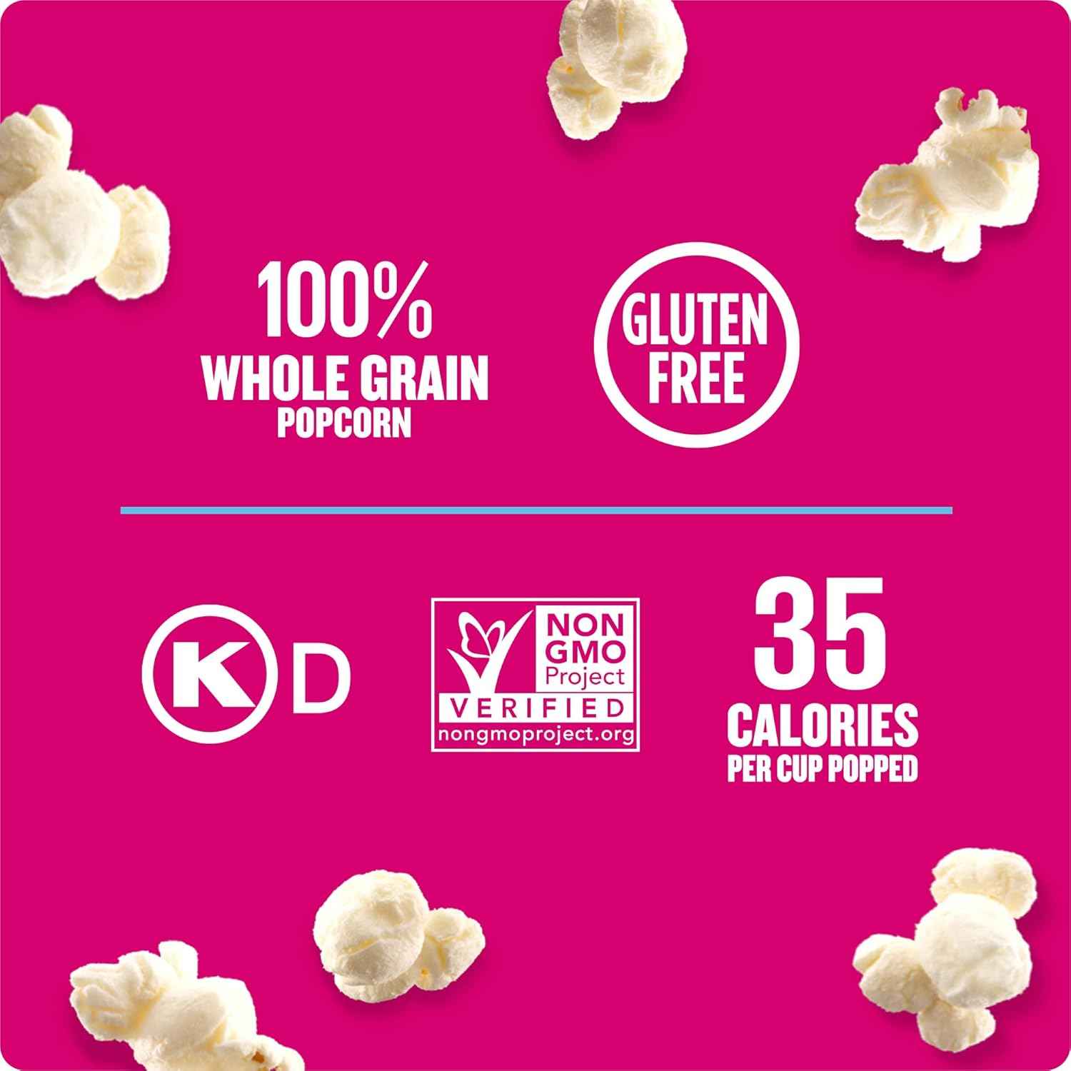 Angie's BOOMCHICKAPOP Sea Salt Popcorn, 3.29 oz Bags – Pre-Portioned Lunchbox Add-In for Busy Parents