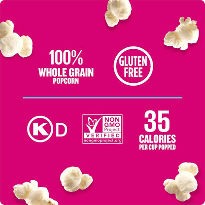 Angie's BOOMCHICKAPOP Sea Salt Popcorn, 3.29 oz Bags – Pre-Portioned Lunchbox Add-In for Busy Parents