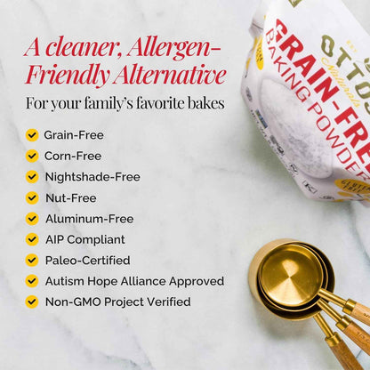 Otto's Naturals Grain-Free Baking Powder – Three-Ingredient Formula for an Uncluttered Pantry