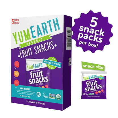YumEarth Organic Fruit Snacks – Portable Hiking and Backpacking Snack for Allergy Sensitive Families