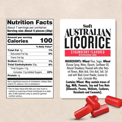 Darrell Lea Australian Licorice – Resealable Travel Pack for Road Trips and Camping Coolers, Soft Chewy Non-GMO (Mango, 7 Ounce)