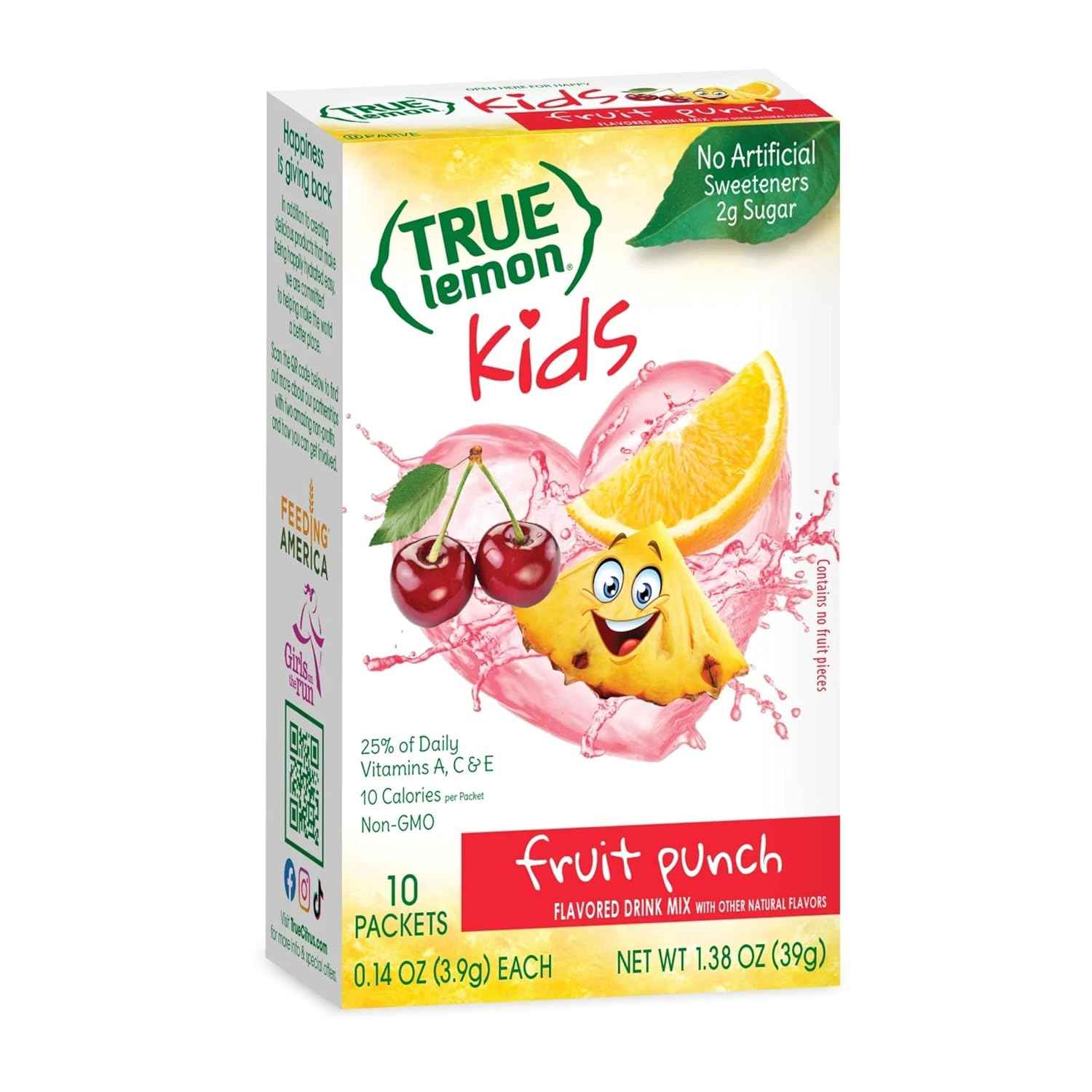 True Lemon Clean-Ingredient Hydration Packets – Simple Sugar-Free Drink Mix for Uncluttered Pantries