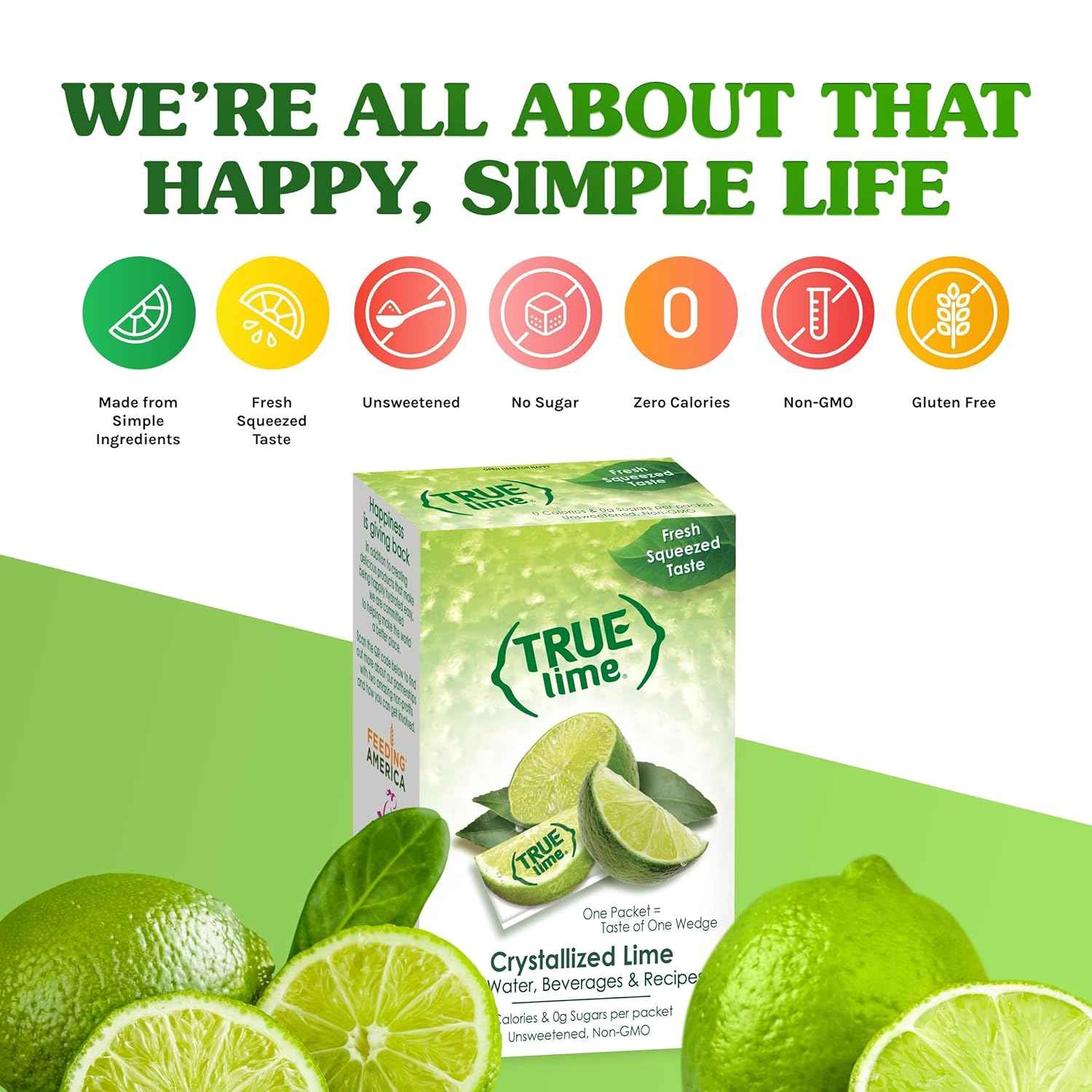 True Lime (100 ct.) – Clutter-Free Lime Seasoning Packets for the Intentional, Uncluttered Kitchen