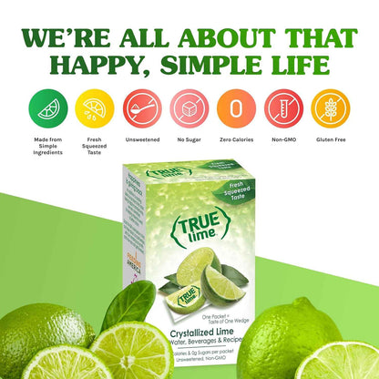 True Lime (100 ct.) – Clutter-Free Lime Seasoning Packets for the Intentional, Uncluttered Kitchen