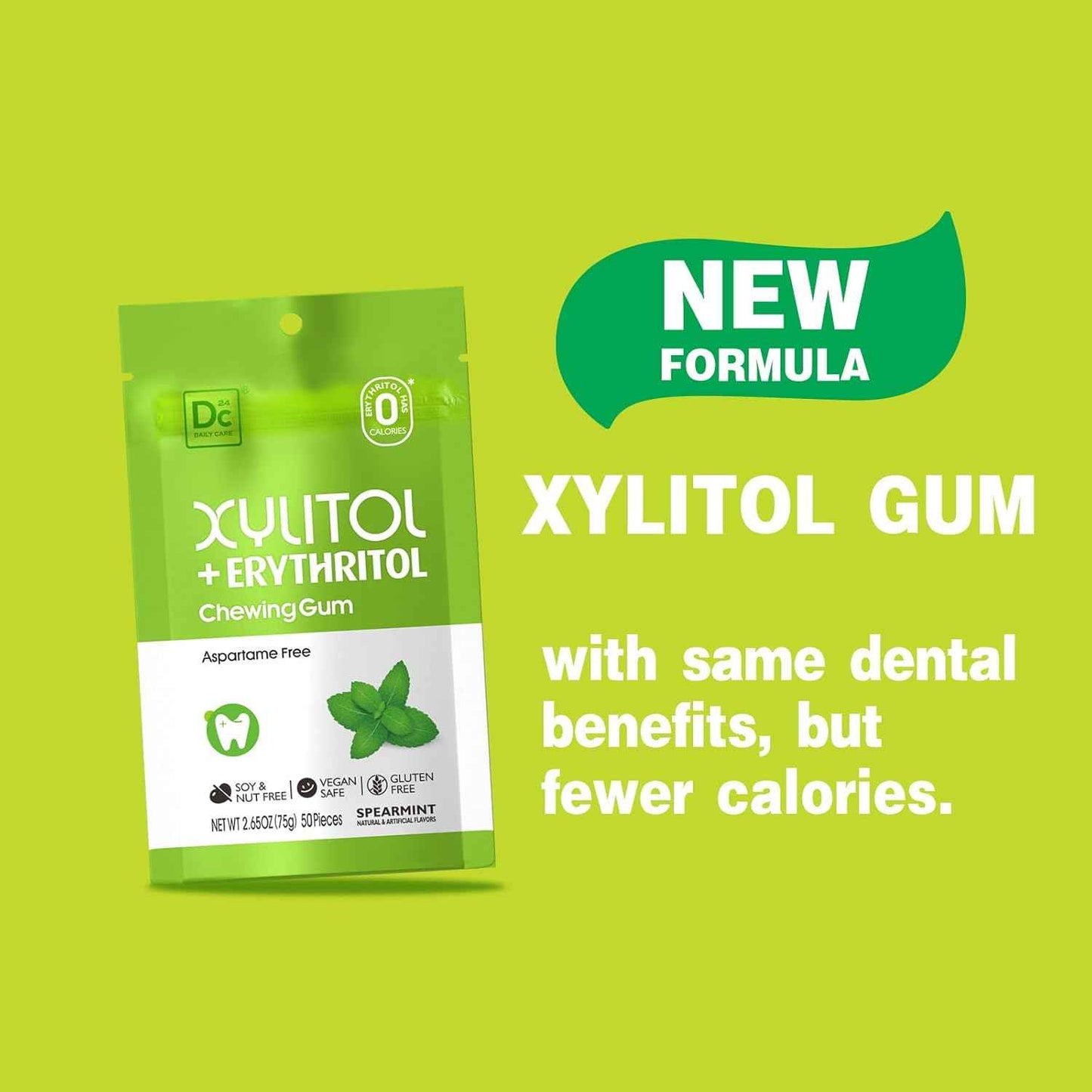 DC24 DAILY CARE Gum – Thoughtful Aspartame-Free Xylitol Chewing Gum Gift for Mom's Purse