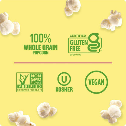 Angie's BOOMCHICKAPOP Sea Salt Popcorn – Gluten-Free Vegan Snack for Family Movie Night with Kids