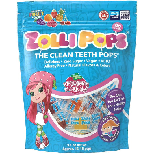 Zollipops Clean Teeth Lollipops – Travel Friendly Sugar Free Candy for Road Trips and Flights