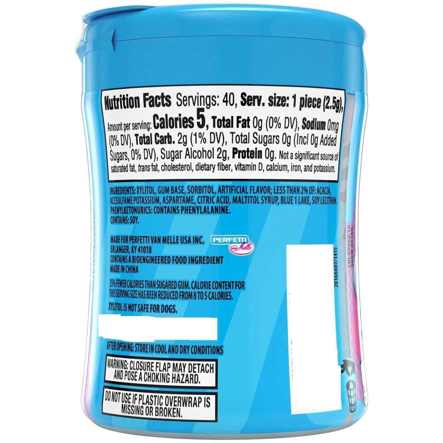 Trident Vibes SOUR PATCH KIDS Blue Raspberry Chewing Gum – Teen Birthday Gift and Friendship Share Pack, 160 Pieces
