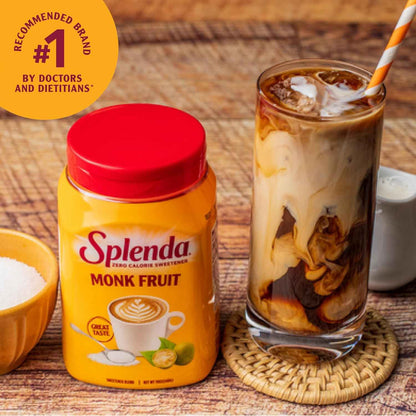 SPLENDA Monk Fruit Zero Calorie Sweetener – Quick Sweetening Solution for Office Breakrooms and Home Coffee Stations