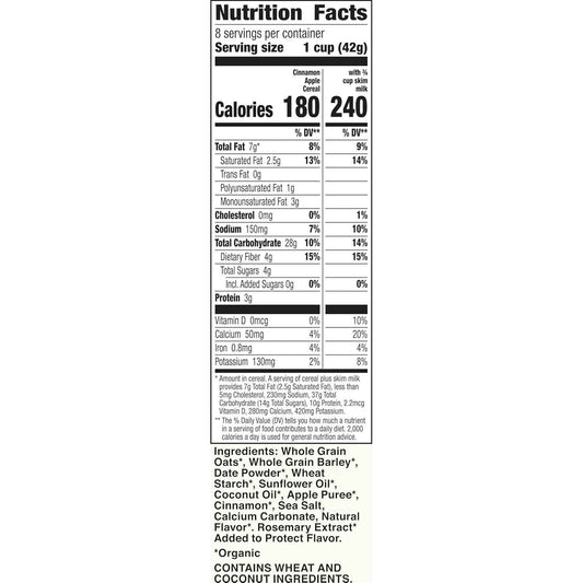 Cascadian Farm Organic Cinnamon Apple Cereal – Portable Whole Grain Snack for Road Trips and Travel Days